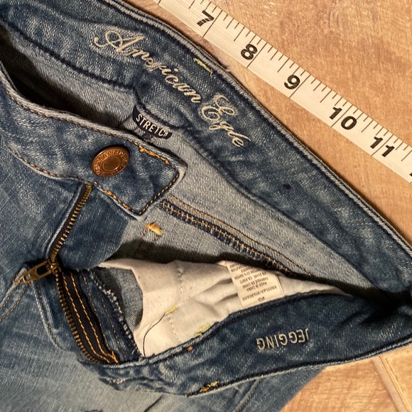 American eagle distressed jeans jeggings stretch 2 - Picture 3 of 4